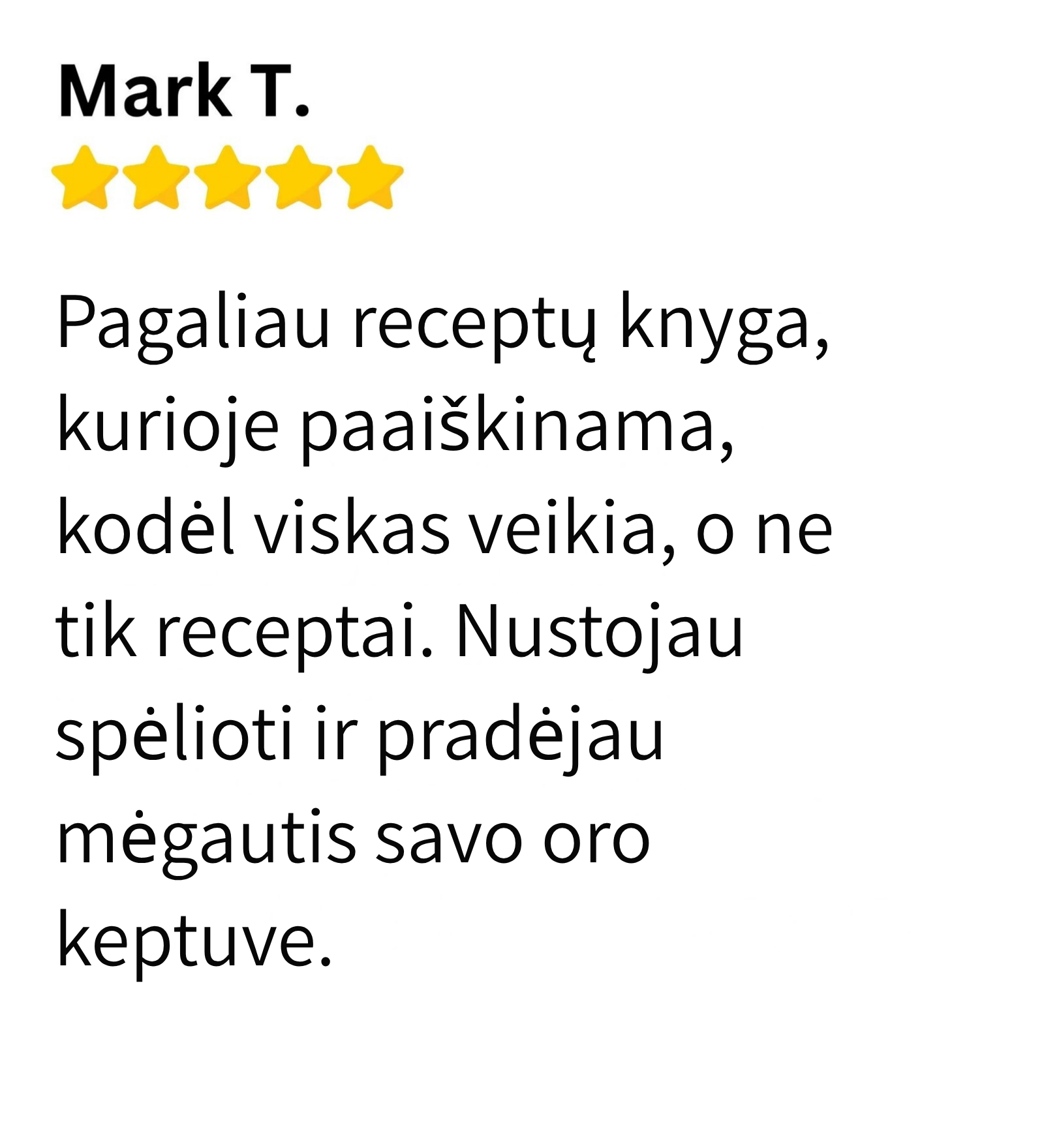 Customer review 1