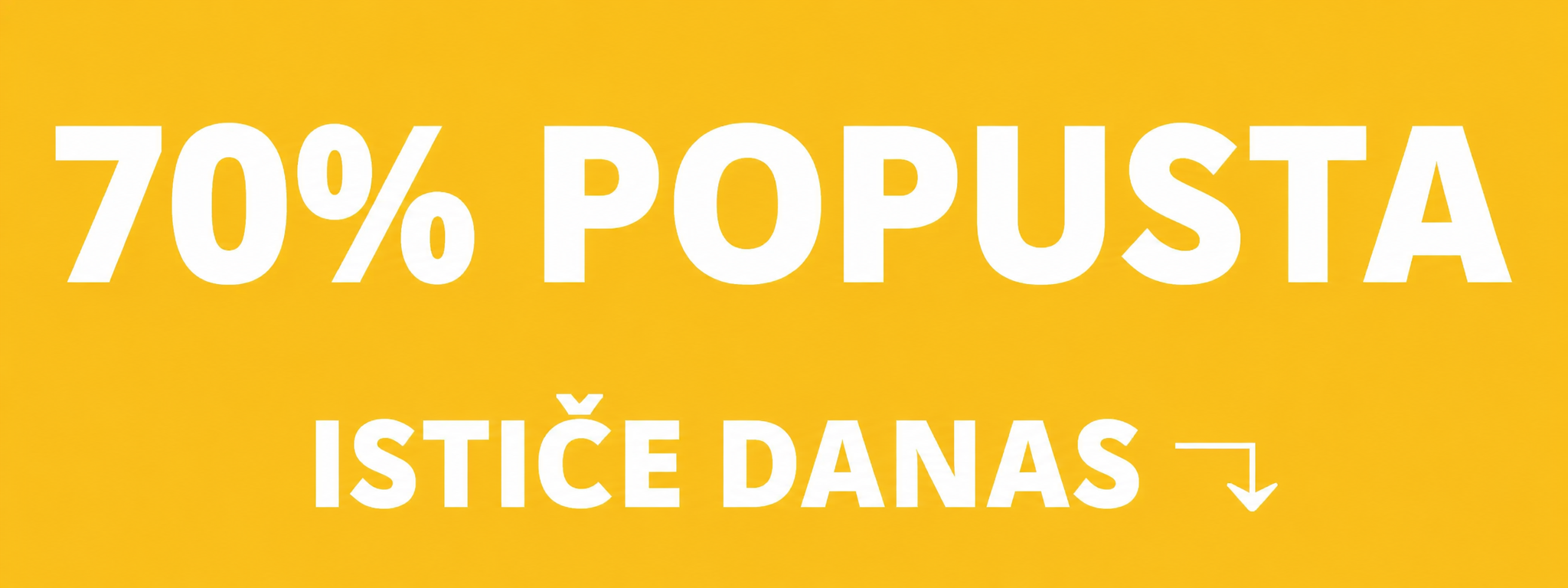 70% off banner