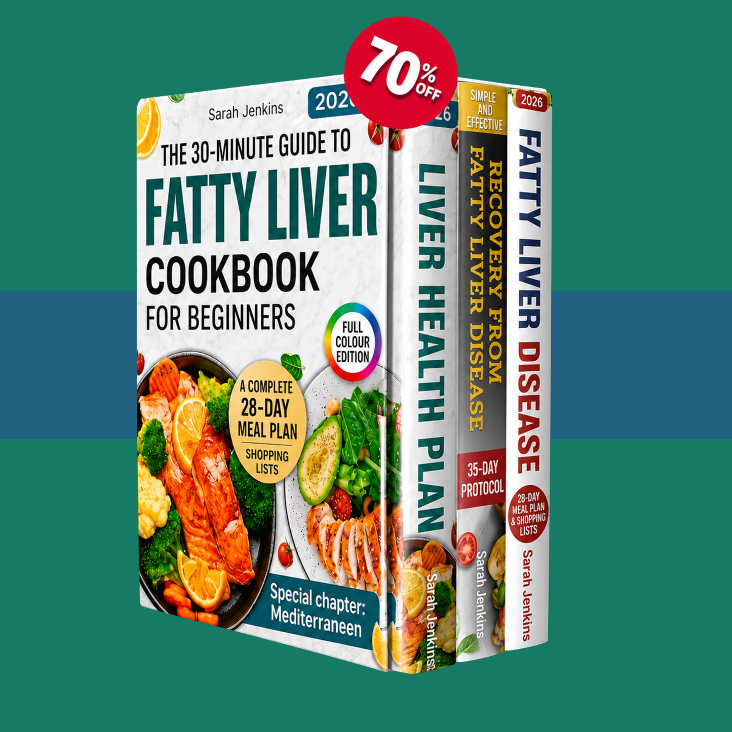 The Complete Fatty Liver Diet Cookbook for Beginners + 2 BONUS
