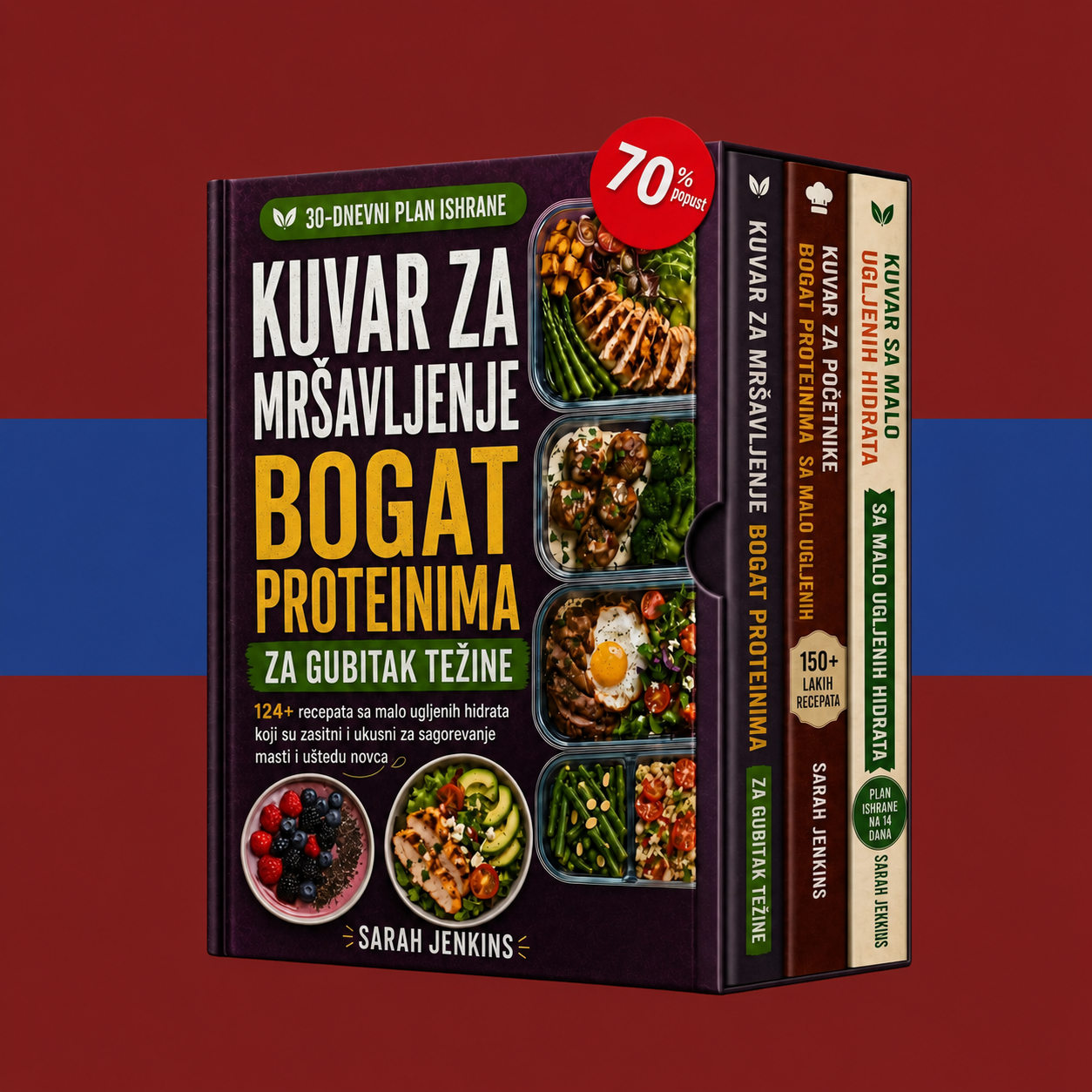 Ultimativni paket: Recepti sa Visokim Sadržajem Proteina i Malo Ugljenih Hidrata + 2 BONUSA