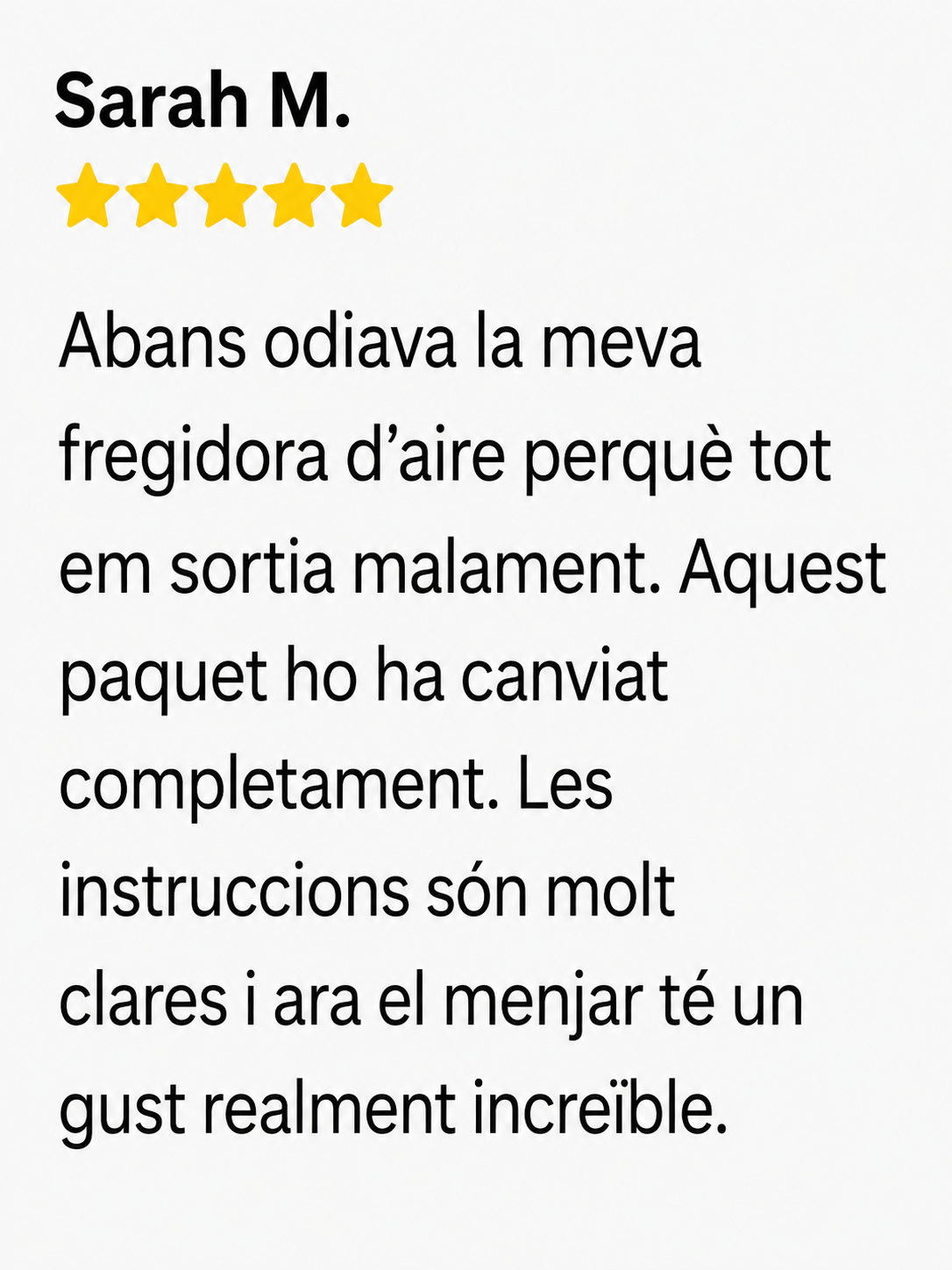 Customer review 1