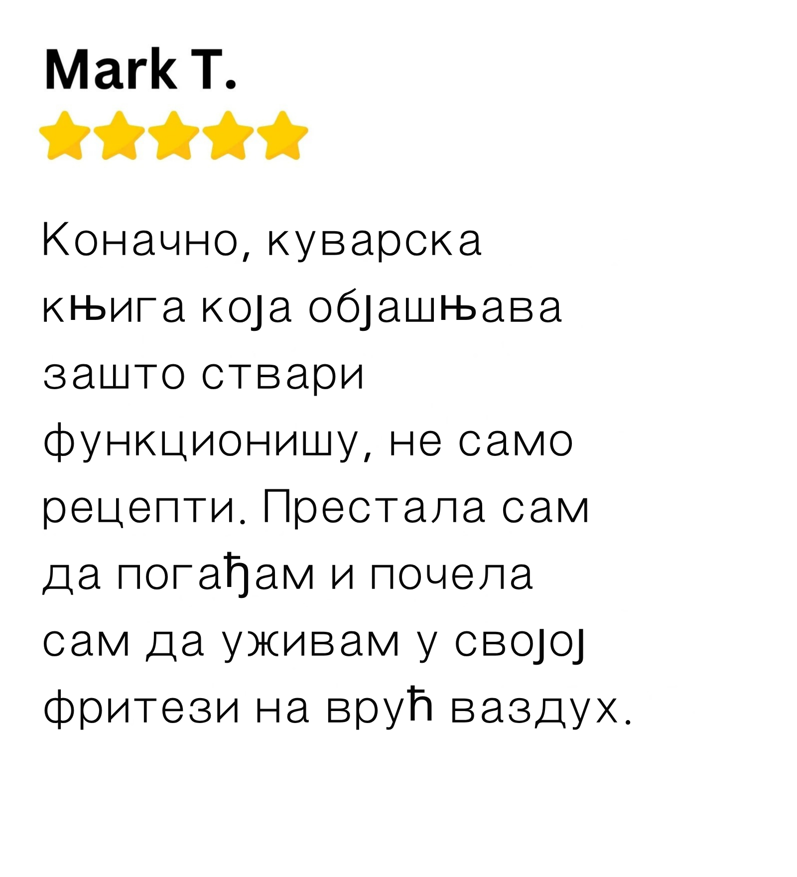 Customer review 1