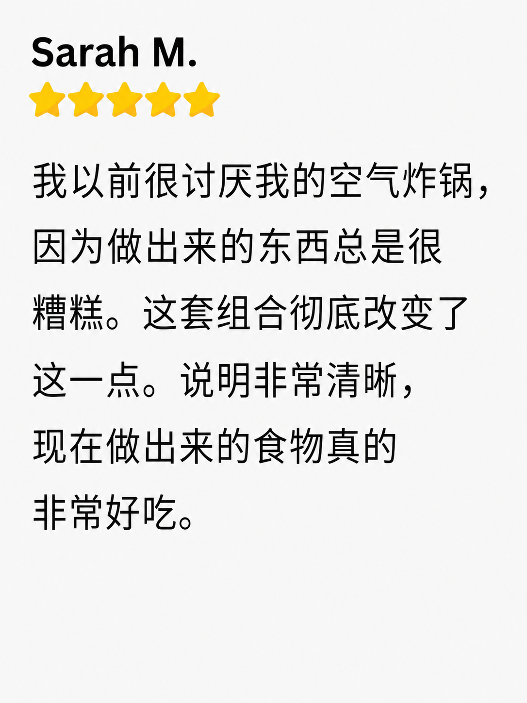 Customer review 1