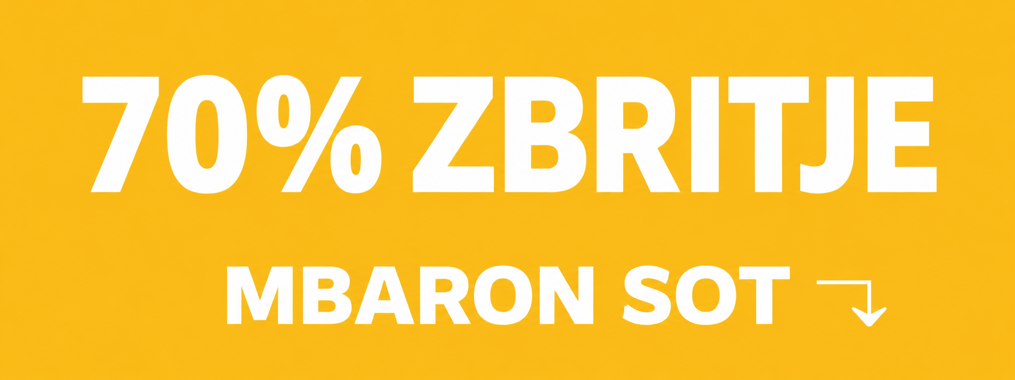 70% off banner