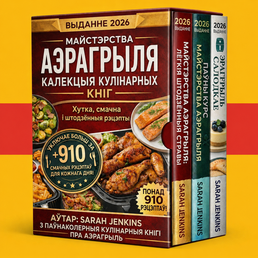 Кніга Рэцэптаў для Аэрофрыцюрніцы для Пачаткоўцаў + 2 БОНУСЫ