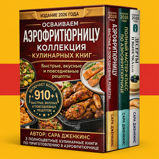Книга Рецептов для Аэрогриля для Начинающих + 2 БОНУСА