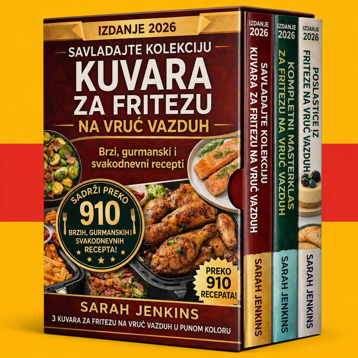 Knjiga Recepata za fritezu na vruć vazduh za Početnike + 2 BONUSA