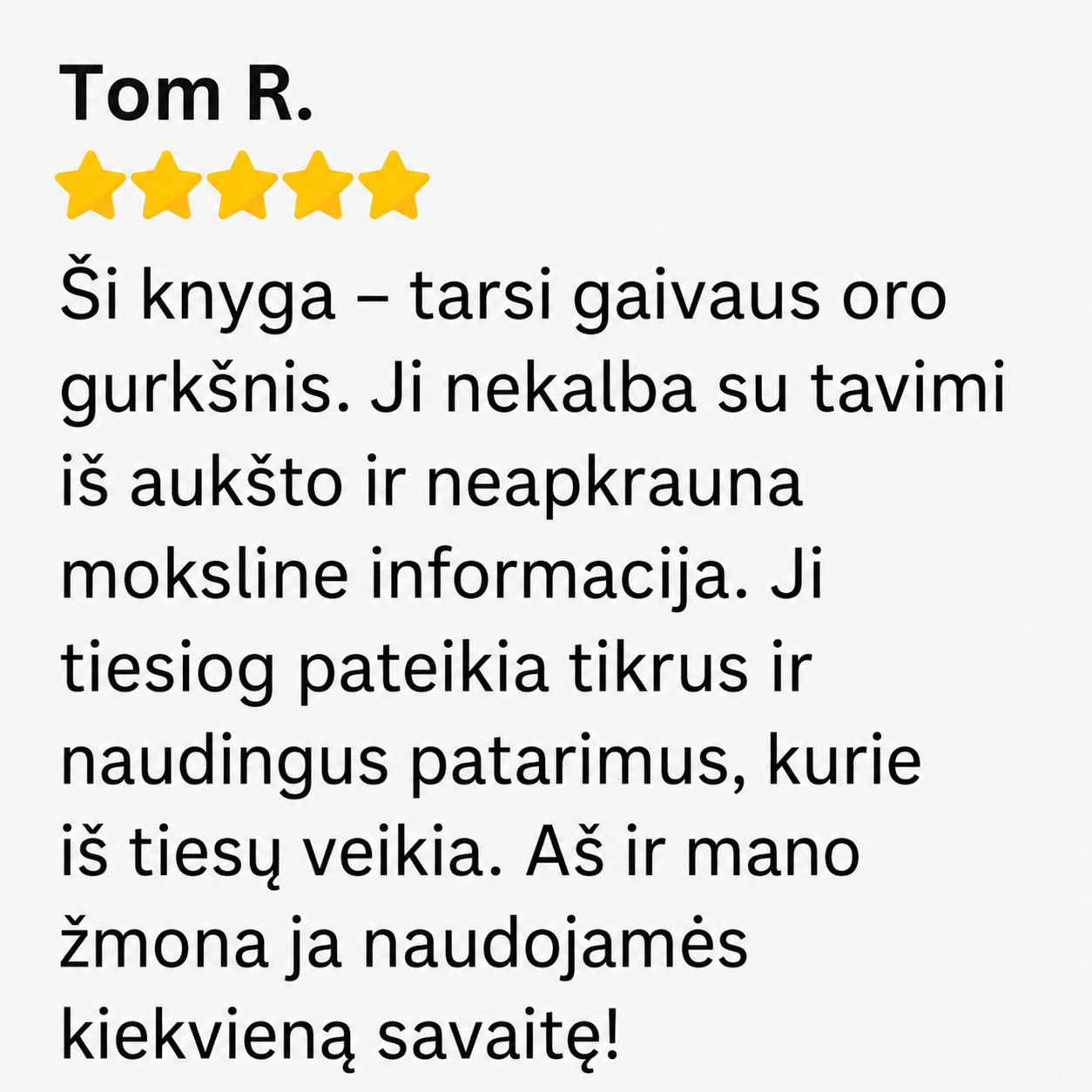 kliento atsiliepimas 3