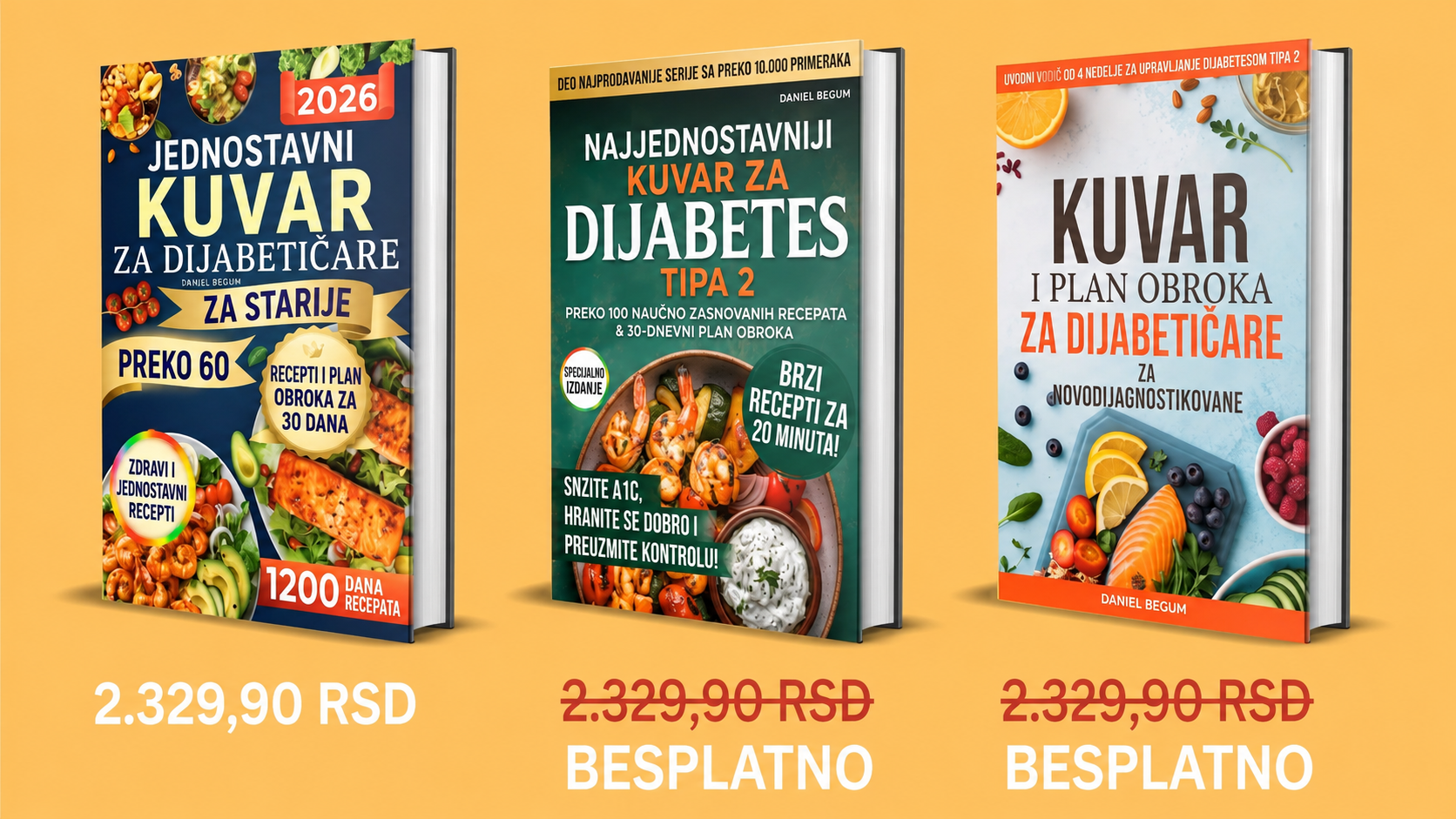 paket od 3 knjige - dijeta za dijabetičare