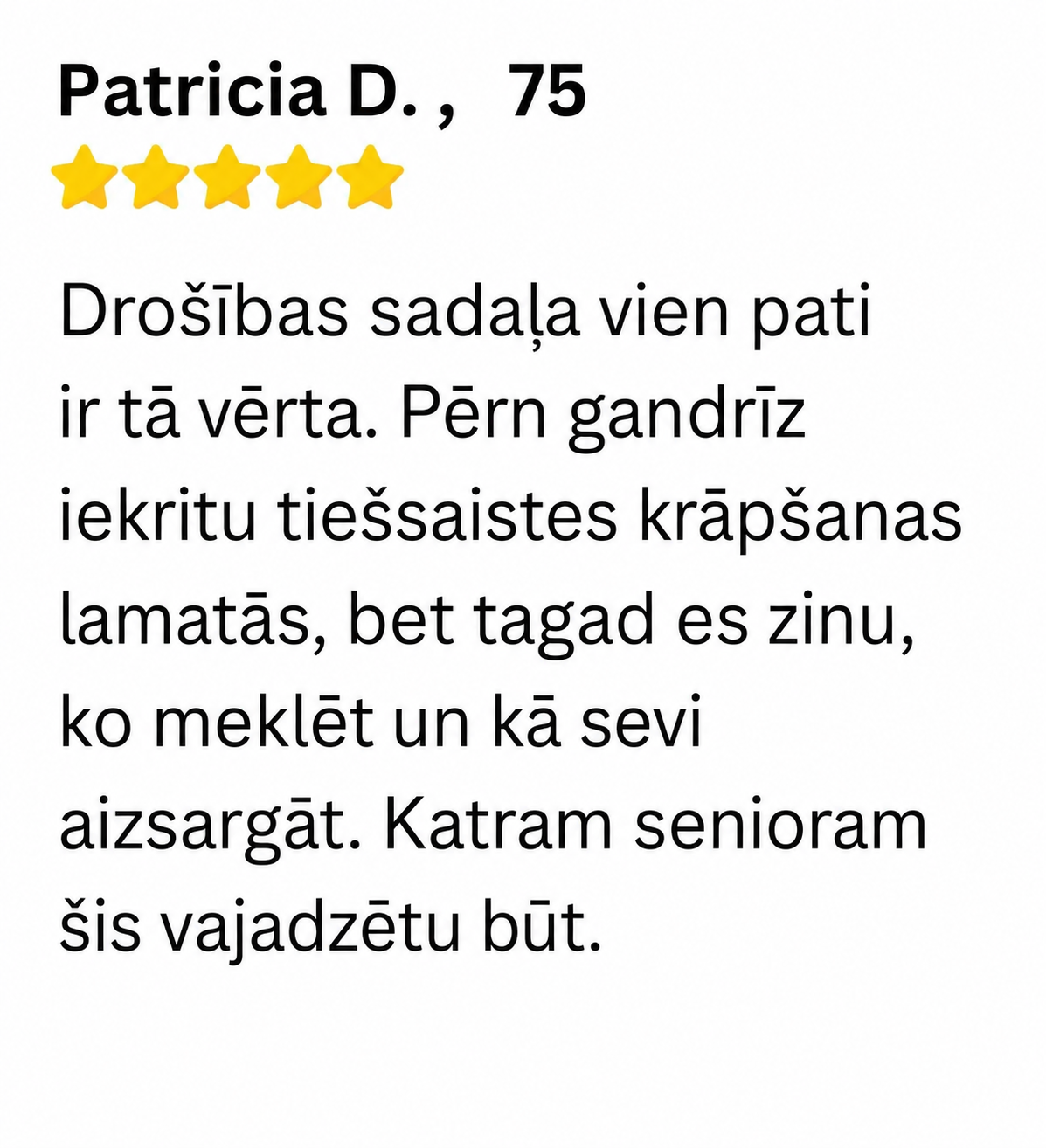 Klientu atsauksme