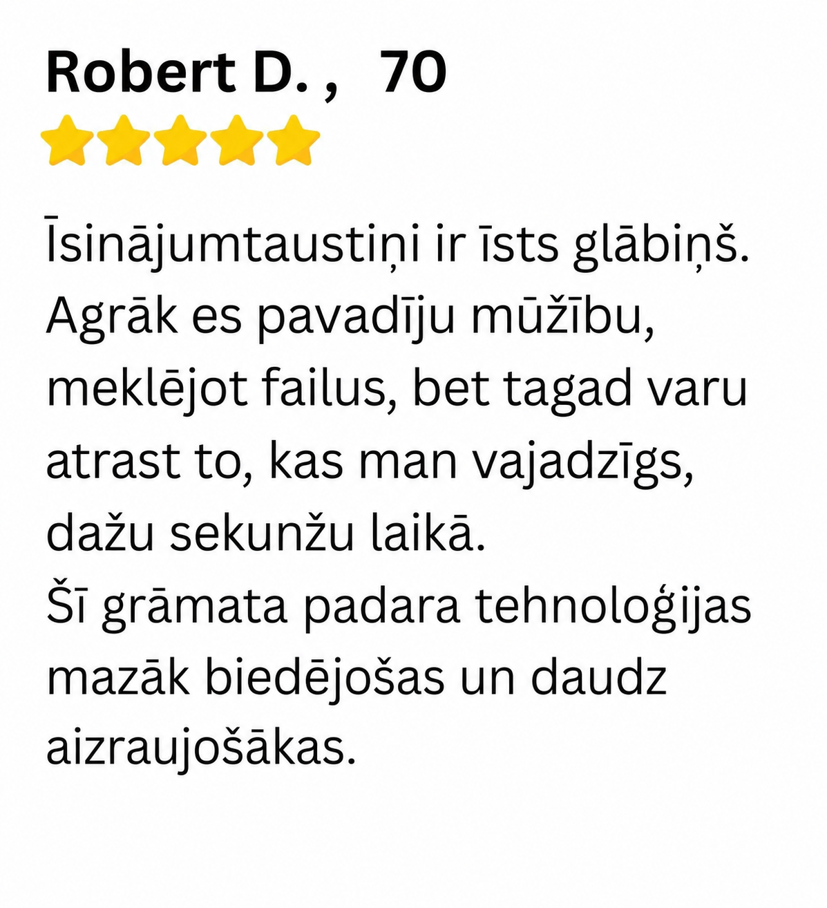 Klientu atsauksme